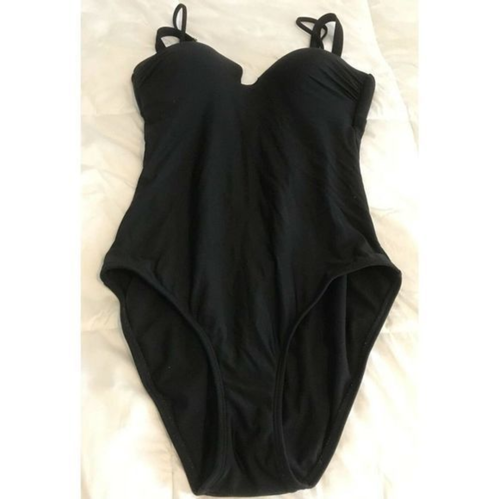 NEW Athleta Small Black Aqualuxe Molded‎ Swimsuit